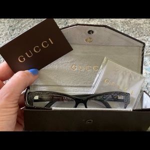 Authentic Gucci Eye Wear, Black/Glitter, sells Brand New $425, Free Shipping